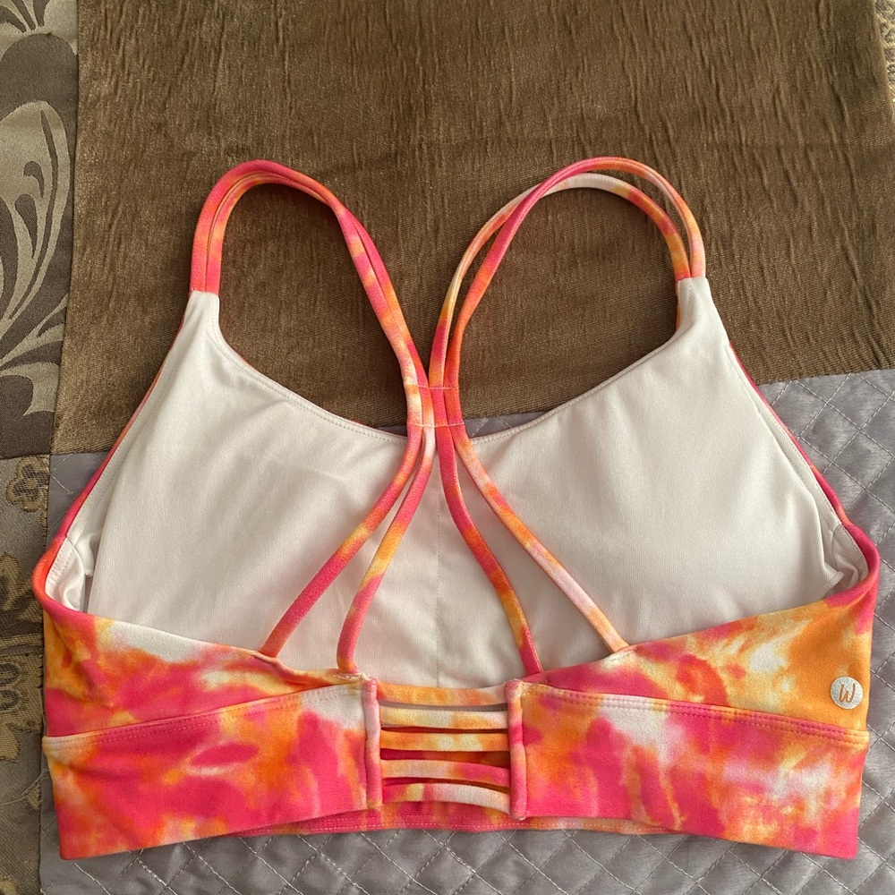 Wildfox Pink and Orange Tie-Dye Sports Bra top - Picture 4 of 5